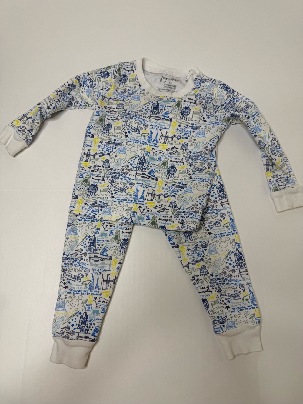 Joy Street Smithsonian National Air & Space Museum Two-Piece Pajama Set